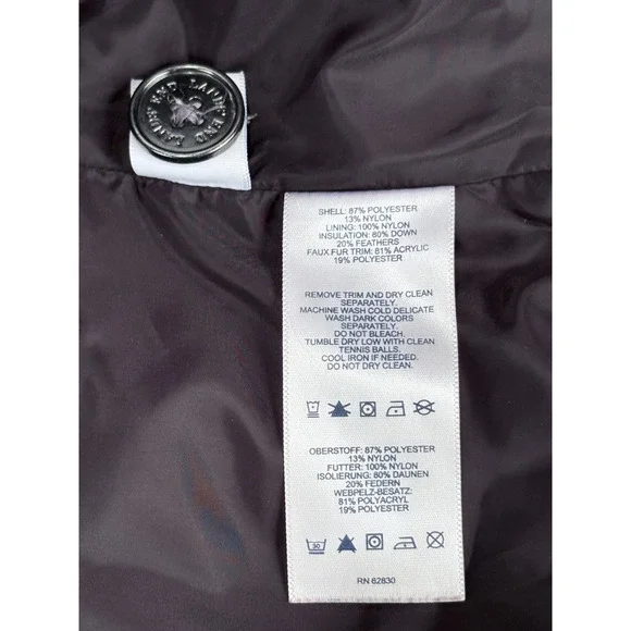 Lands End Thick Down Puffer Vest Womens LARGE Black Feather insulated Jacket ECU - Picture 7 of 9